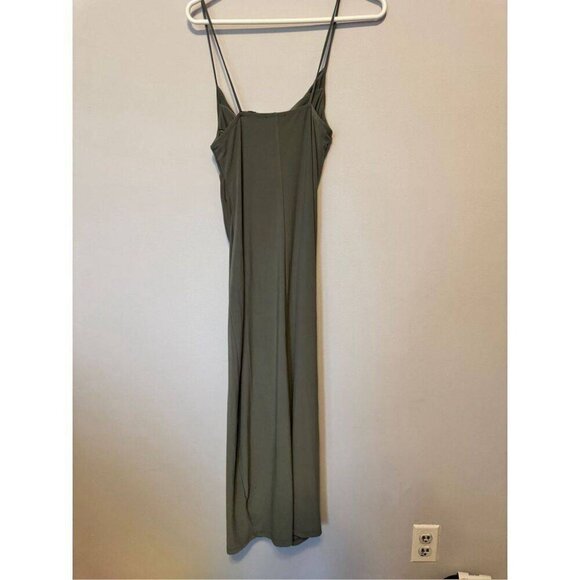 Zara olive/graydress size medium   Cow neck, drape. super flattering! - Picture 3 of 3